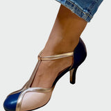 Обувки Кожени С Т-Ремък