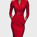 Рокля Миди с Пояс