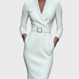 Рокля Миди с Пояс