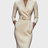 Рокля Миди с Пояс