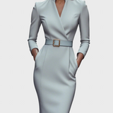 Рокля Миди с Пояс