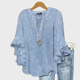 Блуза Синя с Волани