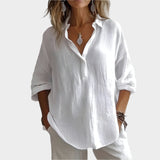 Риза Ленена Свободен Крой