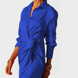 Рокля Сатенова С Връзка