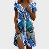 Винтидж Рокля с Къс Ръкав