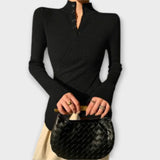 Плетена Тениска Висока Яка