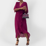 Шифон Рокля С Вобразно