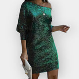 Рокля С Контрастни Пайети