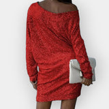 Рокля С Контрастни Пайети