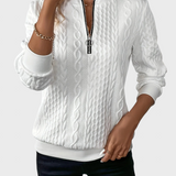 Пуловер Плетен с цип