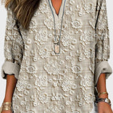 Тениска Ленена Бежова Нюанс