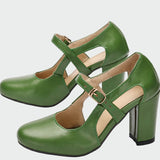 Обувки Със Квадратна Пета