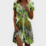 Винтидж Рокля с Къс Ръкав