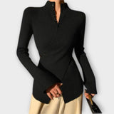 Плетена Тениска Висока Яка