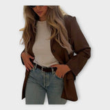 Сако Гъвкав Шелк Детайл