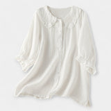 Риза Пруги Памук Лен