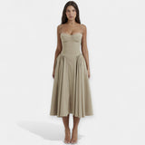 Рокля Миди Тънки Презрамки