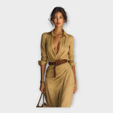 Рокля Лен с Плавна Кройка