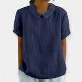 Риза С Яка Мека Тъкан