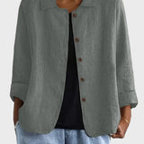 Блуза Ленена С Копчета