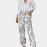 Сет Геометричен Принт Пояс