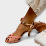 Обувки Златист Розов Нубук