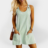 Безръкавна Рокля с Райета