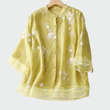 Памучна Тениска С Цветя