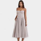 Рокля Миди Тънки Презрамки