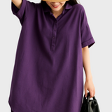 Бяла Ленена Рокля Силует