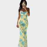 Сатенена Рокля Флорал