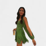 Рокля С Балонни Ръкави