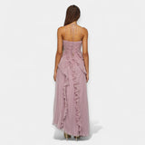 Рокля с Разположени Волани