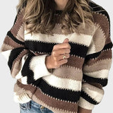 Пуловер Плетен С Райета