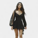 Рокля С Балонни Ръкави