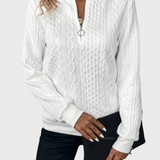 Пуловер Плетен с цип