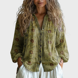 Блуза Узор Листа Принт