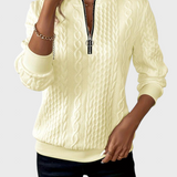 Пуловер Плетен с цип