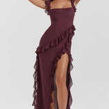 Рокля С Асиметрични Волани