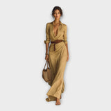 Рокля Лен с Плавна Кройка