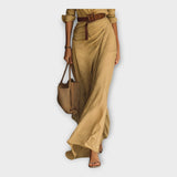 Рокля Лен с Плавна Кройка