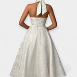 Миди Рокля с Открит Гръб