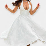 Миди Рокля с Открит Гръб