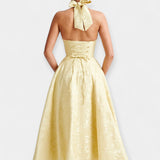 Миди Рокля с Открит Гръб