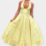 Миди Рокля с Открит Гръб