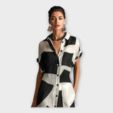 Структурна Рокля с Лен