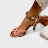 Обувки Златист Розов Нубук