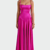 Сатен Макси Рокля Презрамки