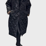 Палто с Квадратен Принт