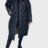 Палто с Квадратен Принт